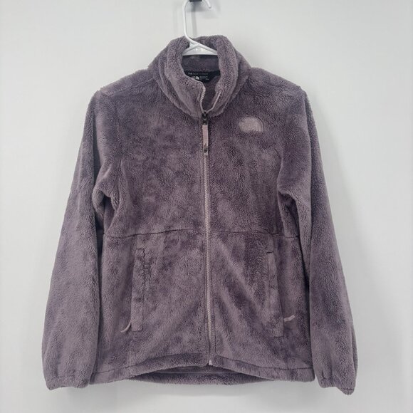 The North Face Osito Fleece Jacket Purple Girls Size Large 14/16 Soft Zip Up - Picture 1 of 12